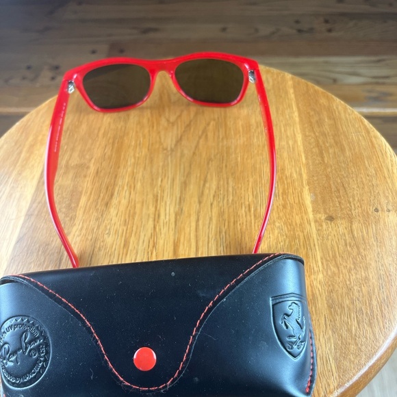 Ray-Ban Ferrari New Wayfarer Sunglasses RB2132-M Red Mirrored Lens Italy main image 7